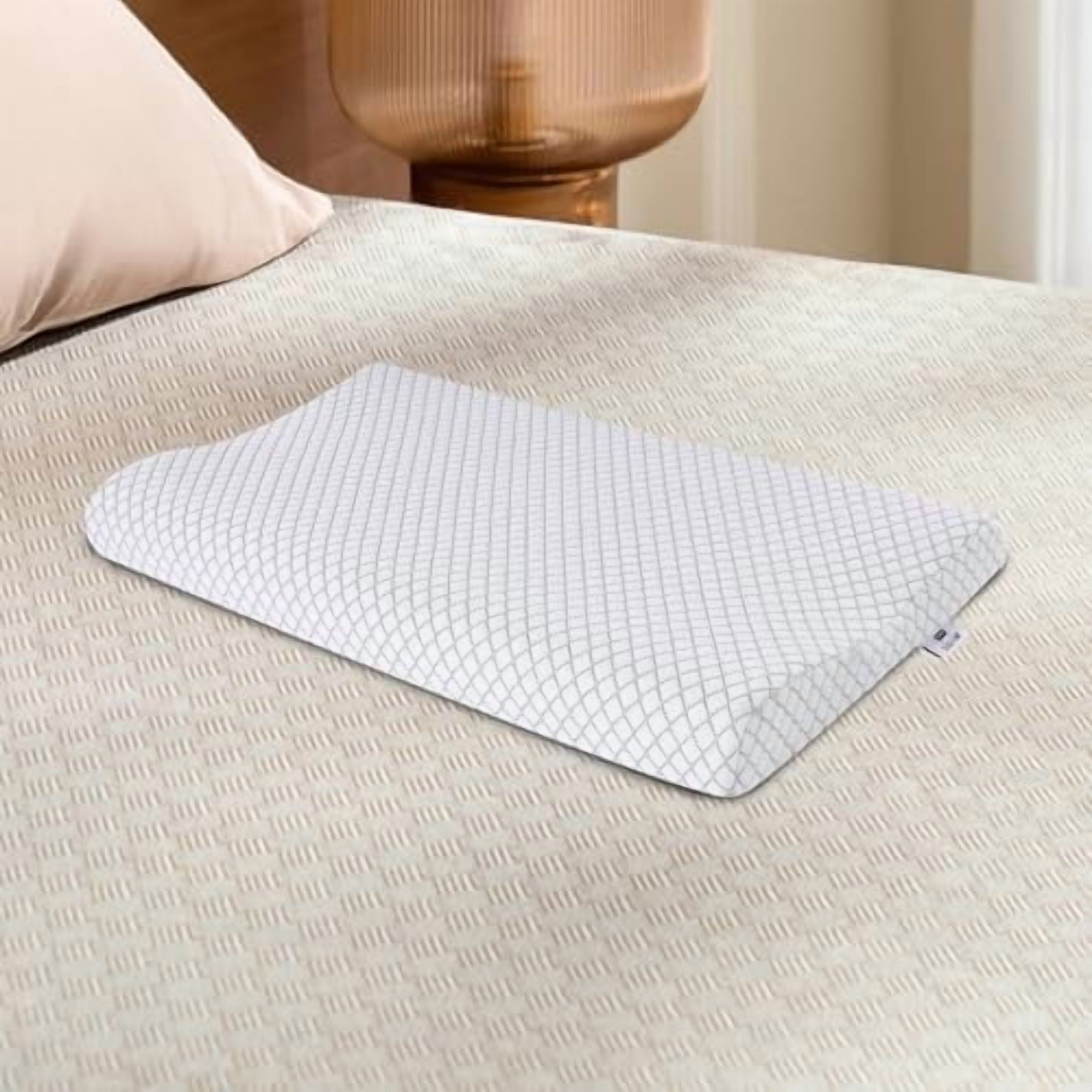Slim Sleeper-Ultra Thin Memory Foam Pillow for Sleeping,Thin & Low Cervical Profile,Ultra Firm, for Neck Pain,Stomacher, Back and Side Sleeper, (White, 23.6x13.7x2.4/1.9 inch)