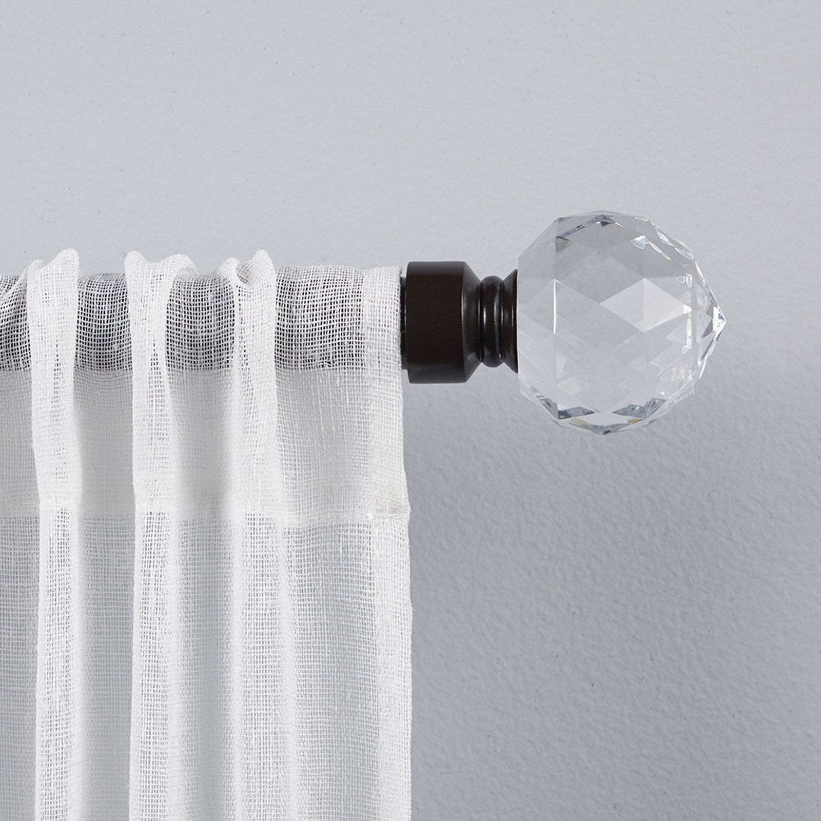 Exclusive Home Curtains 1" Crystal Ball Curtain Rod and Finial Set