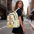 thumbnail image 3 of Jeiento 17 Inch Kids School Backpack Water-Resistant Polyester Large Capacity Bookbag with Adjustable Straps for Boys Girls, Space Capybara Daypack for Elementary School, Travel, Hiking, 3 of 7