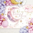 thumbnail image 2 of We are Over The Moon Baby Shower Backdrop Photography Moon and Stars Starry Night Celestial Background Twinkle Little Star Newborn Party Decorations Banner Photo Booth Props Supplies, 2 of 4