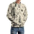 thumbnail image 2 of POBUDS Hoodie, Regular Fit Sporty Pullover Hooded Sweatshirt for Men Women Floral XL, 2 of 6