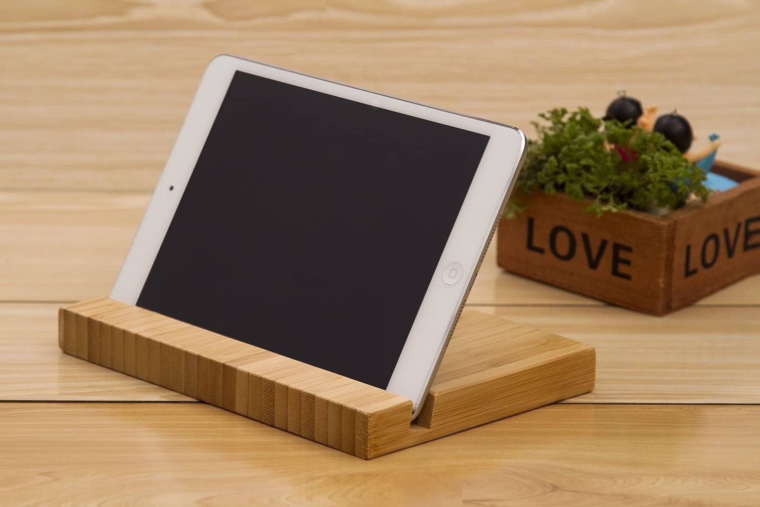 Desktop Stand for iPad,AuroTrends Portable Bamboo Tablet iPad Holder