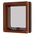 thumbnail image 1 of Cat Mate 4 Way Locking Cat Flap with Door Liner, Brown, 1 of 4