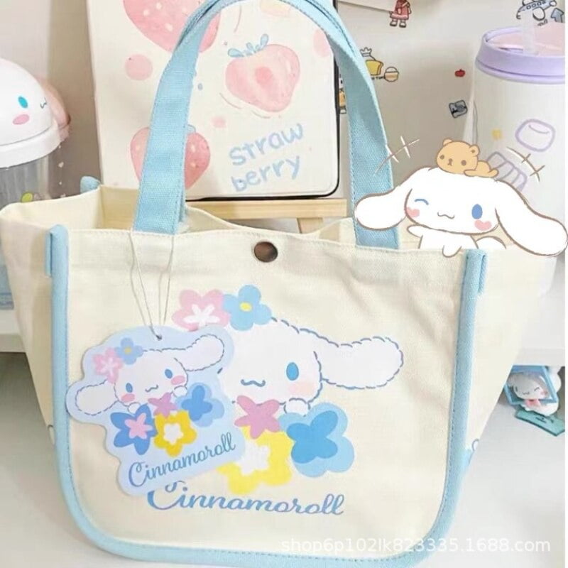 Cute Girl's Cinnamoroll Lunch Box Bag Storage Insulated Cooler Handbag Tote  Case