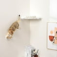thumbnail image 6 of 3 Pcs Cat Wall Steps, Cat Shelves and Perches for Wall, Wall-Mounted Cat Climbing Shelf with Hemp Rope Covered, Cat Wall Furniture Steps Set with Scratching Pads for Cats Playing and Climbing (White, 6 of 17
