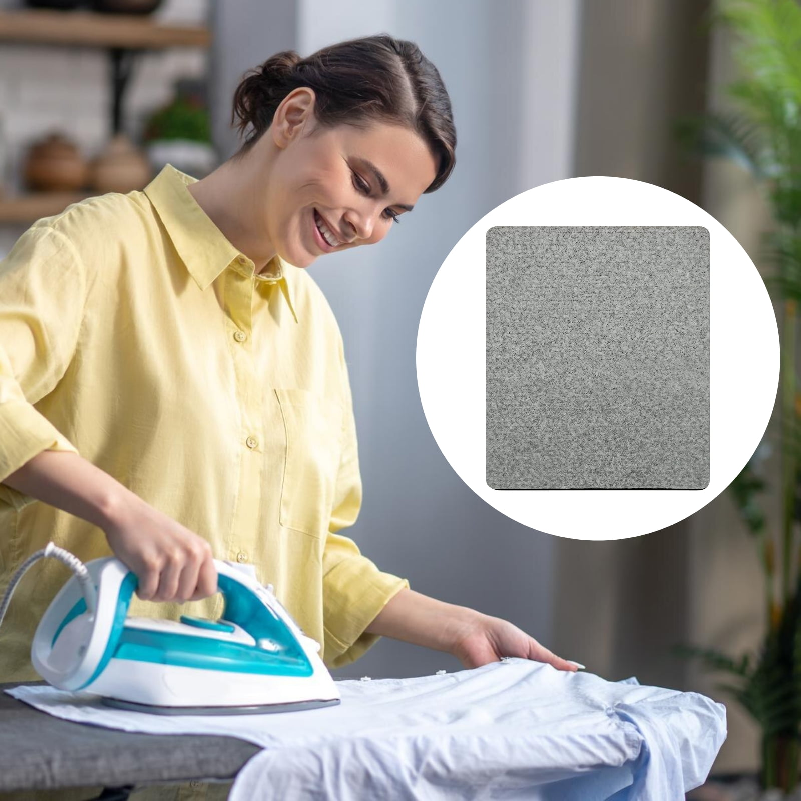 Wool Pressing Mat – Large Heat Resistant Ironing Pad for Quilting & Sewing, 17" x 13.5" Thick Felt Pressing Board, Portable Ironing Surface for Seams, Pleats & Fabric Crafts