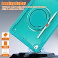 thumbnail image 5 of Dteck Case for iPad 5th/6th Generation/iPad Air/Air 2 9.7-inch,Military Grade Shockproof TPU Protective Cover for Kids with Stand -Grip Handle - Shoulder Strap,Blue, 5 of 9