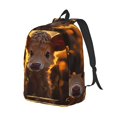 thumbnail image 2 of Yiaed Sunset Sunflower Cow Print Backpack, Premium Laptop Backpack, Travel Backpack for Women, Lightweight Backpacks, Comfortable Back Pack-Medium, 2 of 5