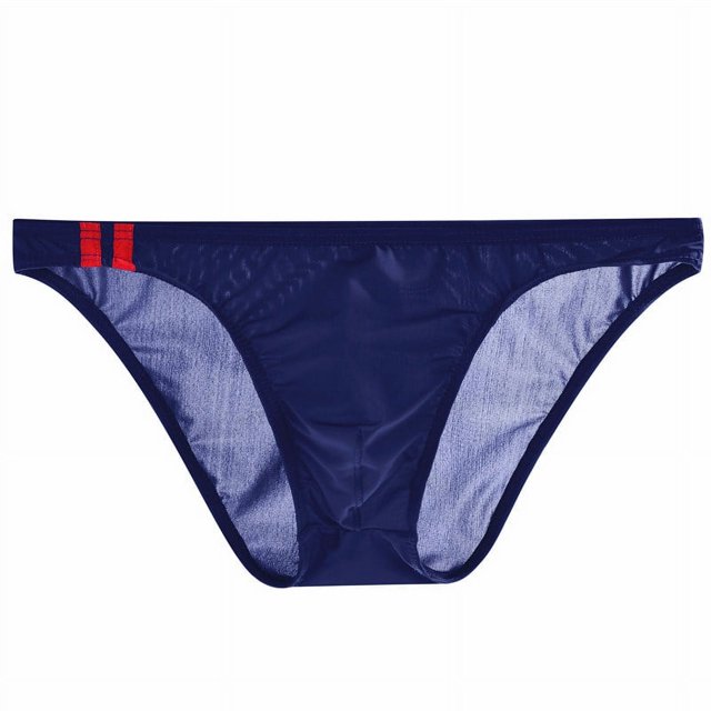 Ropa interior transparente de seda de hielo para hombre, calzoncillos finos de cintura baja, sexys, con forma de U, transpirables, de verano, modernos, para jóvenes