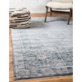thumbnail image 1 of Unique Loom Paris Collection Pastel Tones Traditional Distressed Blue Area Rug (7' 0 x 10' 0), 1 of 5