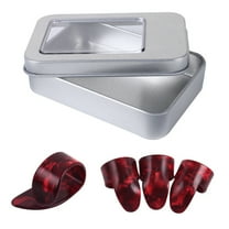 FEAMOS Guitar Picks,4Pcs Thumb And Finger Picks Mediums, Flat Thumbpick Guitar Thumb Picks For Acoustic Guitar Accessories