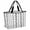 Black White, variant on Modern Minimalist Beach Bag for Women, Large Breathable Mesh Beach Tote Bag, Country Leaf Stripes Lines Black Sandproof Lightweight Travel Bags for Vacation Picnic Swimming Pool 15.7"x15.7"x9.1"