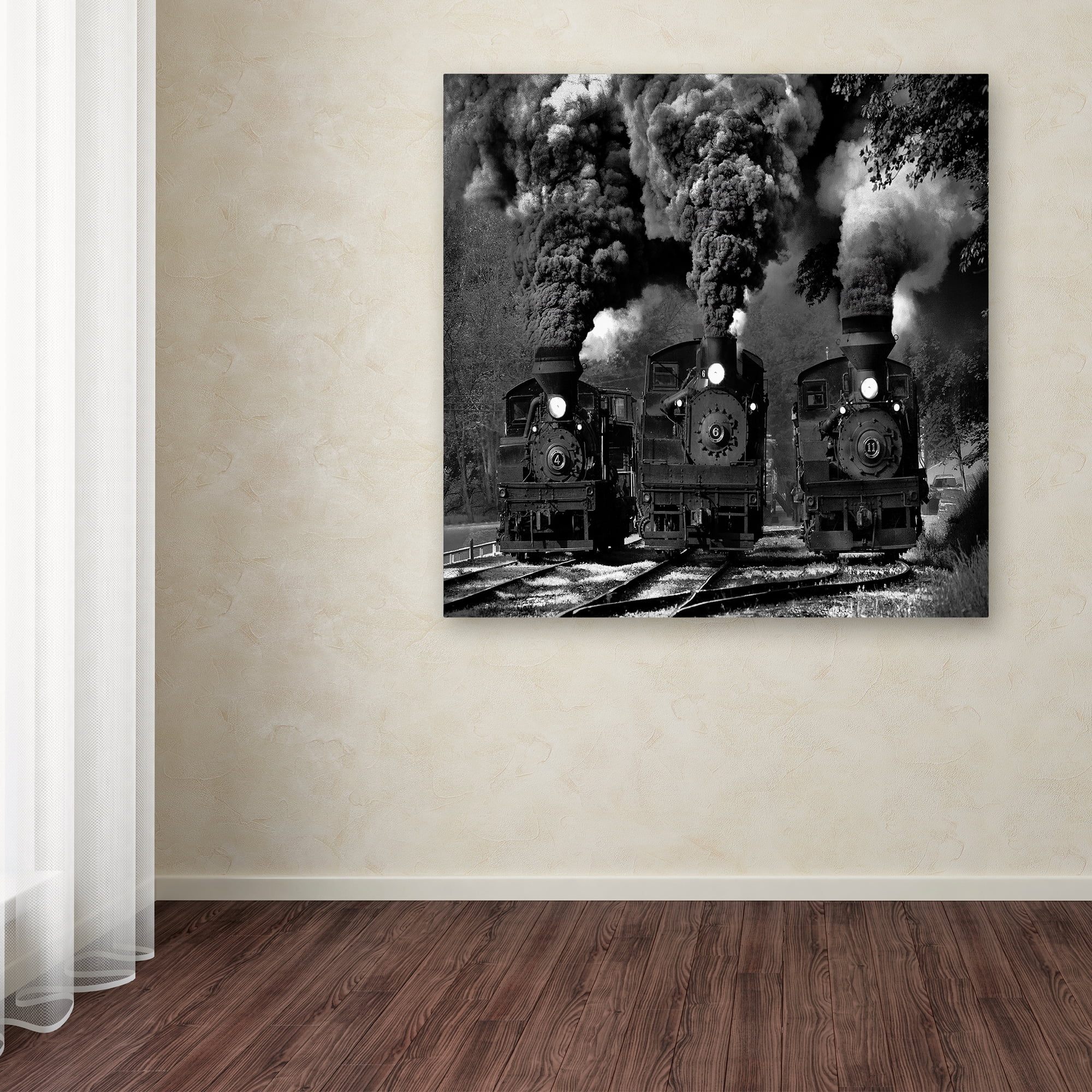 Trademark Fine Art 'Train Race' Canvas Art by Chuck Gordon