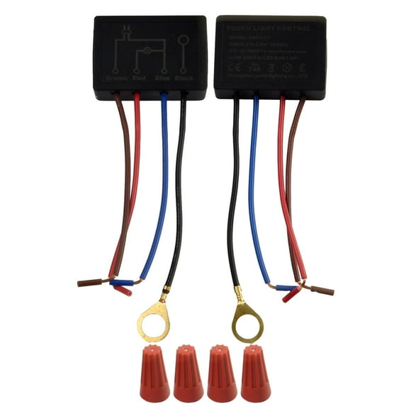 beisidaer 2Pcs 220V Dimmer Touch Light Switch 25-100W 3 Way Control Lamp Sensor For Bulb Incandescent Lamps Led Lighting Accessories
