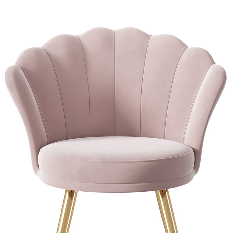 Hawsaiy Modern Velvet Accent Chair with Gold Metal Legs