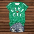 thumbnail image 5 of Womens Sequin Football T-Shirts 2025 Game Day Casual Loose Short Sleeve Tees Crewneck Vintage Fashion Tops, 5 of 5