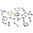 thumbnail image 4 of 16PCS/Set Stainless Steel Spiral Belly Tongue Bar Ring Eyebrow Piercing Jewelry, 4 of 7