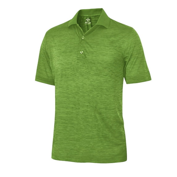 Monterey Club Men's Lightweight Heather Melange Jersey Golf Polo Shirt #1023