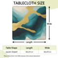 thumbnail image 2 of Blue and Gold Marble Golden Dots Pattern Square Fitted Tablecloth with Elastic Edge,Square Table Cover,Washable Elastic Table Cover for Home Kitchen Party Decor 36"x36", 2 of 6