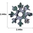 thumbnail image 2 of 18-in-1 Snowflake Multitool Screwdriver Stainless Steel Wrench Keychain Multi-Tool Christmas Gifts for Him Men, 2 of 3