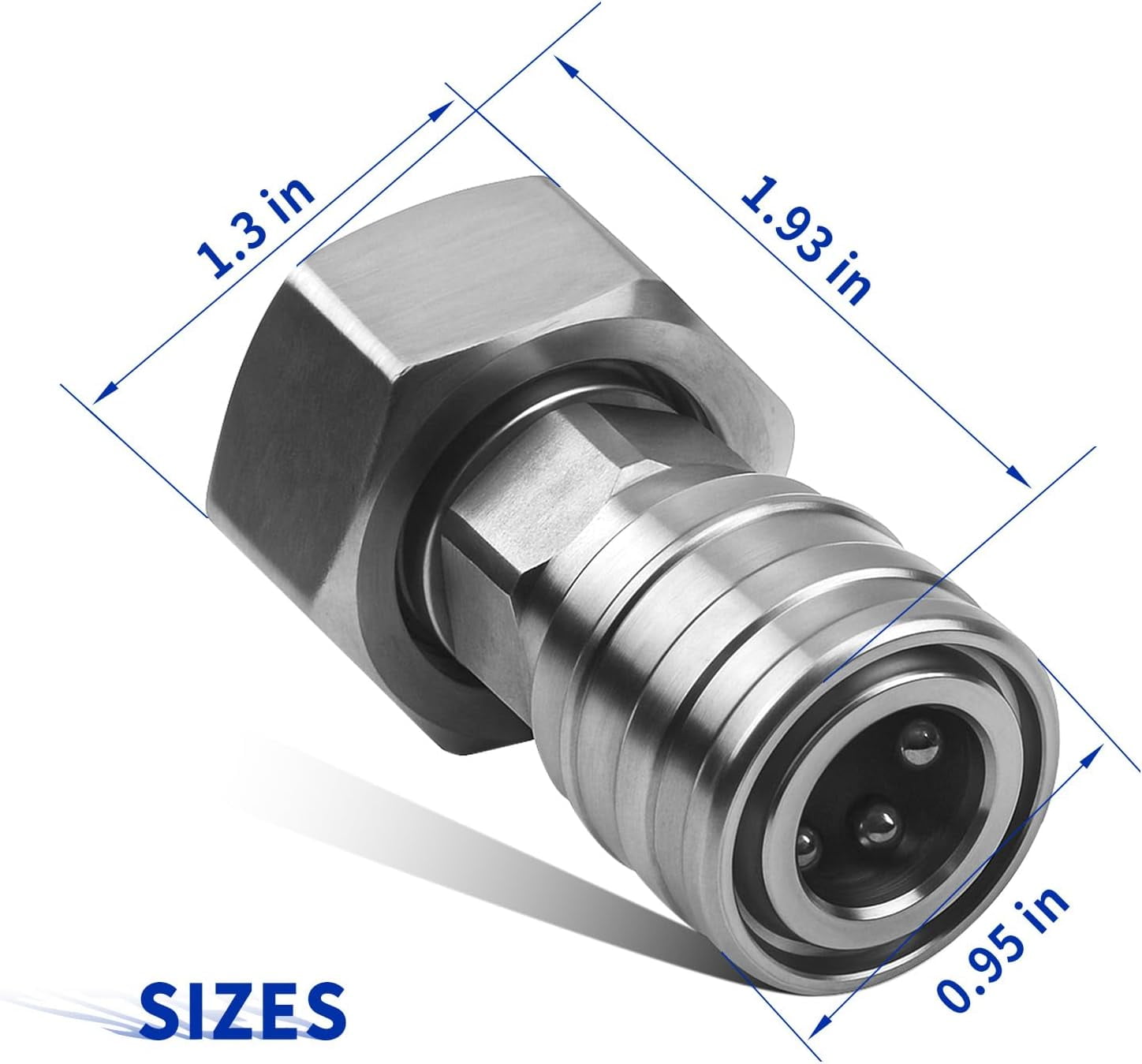 FRKSMD-3/4” GHT to 1/4” Quick Connect Fitting Garden Hose to Pressure Washer Adapter Stainless Steel for Car Nozzle Washing Accessory and Hose Attachment