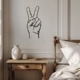 thumbnail image 4 of Violaura Peace Symbol Metal Wall Art - Easy to Install Hanging Perfect for Home, Living Room Decor (48.0" x 19.2"), 4 of 8