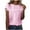 Pink, variant on Women's Freedom Print Casual T-Shirt, Comfortable and Breathable Shirt for Famale, Gray, L