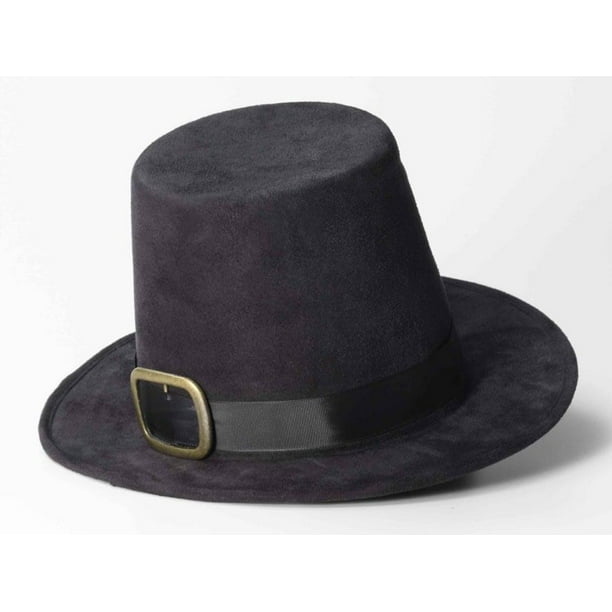 Super Deluxe Black Pilgrim Hat Costume Accessory
