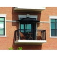 thumbnail image 2 of Blue Star Group Terrace Mates Villa Standard Table Set w/ 9'-Wide OFF-THE-WALL BRELLA - Blue Olefin Canopy, 2 of 9