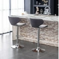 thumbnail image 6 of Velvet Upholstered Adjustable Swivel Barstool, Set of 2, 6 of 10