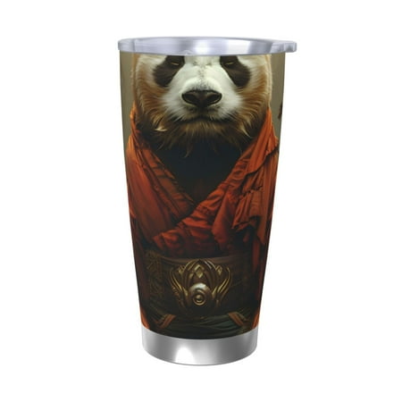 

Goofa Jungle Meditating Panda for 20 oz Skinny Tumbler Stainless Steel Coffee Mug Slim Vacuum Insulated Travel Cup Car Cup-Without Straw