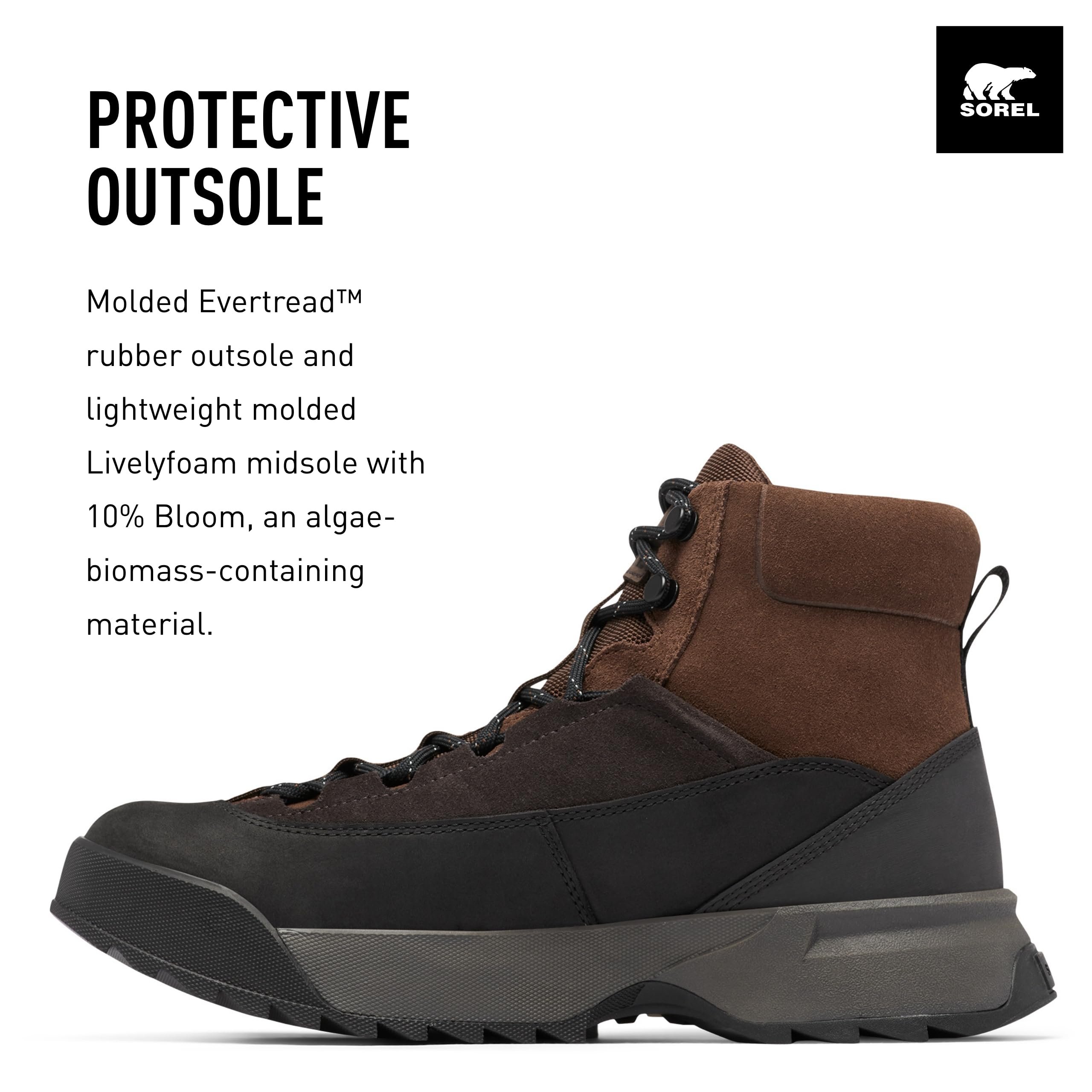 Sorel Men\'s Scout 87\' Mid‎ Waterproof Boots - Tobacco, Black - Size US 10 Sorel Men main image 2