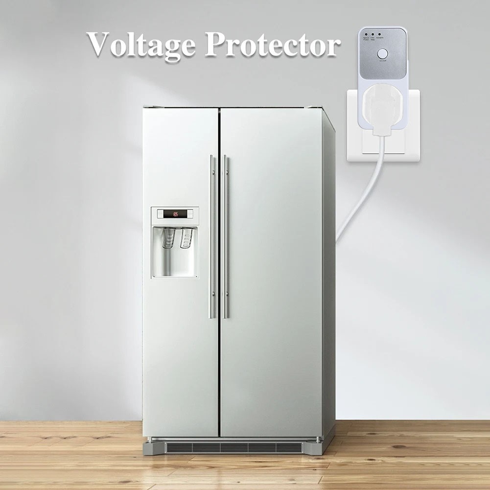 Automatic Voltage Protector Socket Switcher Vac 220V Power Surge Safe Protector Eu Fr Uk U S Plug Socket Refrigerator Protect Us