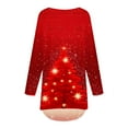 thumbnail image 5 of biudgviw Christmas Long Sleeve Shirts for Women Print Crew Neck Tunic Tops Comfy Soft Curved Hem Blouses Festival Party Outfits, 5 of 5