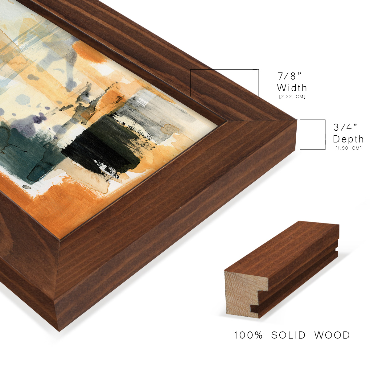 Seria III - Framed Print w/glass - Chestnut