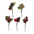 thumbnail image 2 of 30 Unids Flores Secas De Pino Con Bayas Rojas Y Hojas Envueltas En Cintas Material De Bricolaje, 2 of 9