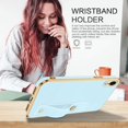 thumbnail image 4 of iPhone XR Case, Phone Cases for iPhone XR, Slim Fit Soft TPU Rubber with Adjustable Wristband Kickstand Scratch Resistant Shockproof Protective Cover for Apple iPhone XR 6.1 Inch, Light Blue, 4 of 17