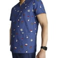 thumbnail image 4 of Cherokee Prints Scrubs Top For Men & Women V-Neck Print CK691, 4 of 9