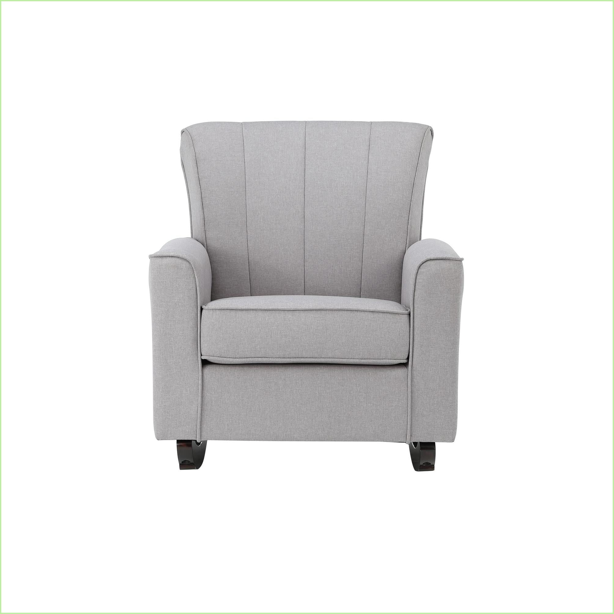 Rocking Chairs, Denzell Light Gray Linen Rocking Chair | Linen Fabric | Pocket Coil Seat