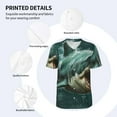 thumbnail image 3 of Lsque Abstract Geometric Shark Pattern Mens Polo Golf Shirts Funny Graphics Shorts Sleeve Button Shirts Baseball T-shirt-4X-Large, 3 of 7