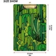 thumbnail image 2 of FMSHPON Green Cactus Plants Forest Clipboard Hardboard Wood Nursing Clip Board and Pull for Standard A4 Letter 13x9 inches, 2 of 7