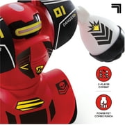 Sharper Image® Toy Robot Combat Remote Control Fighting Set, Includes LED Lights & Sound Effects, Wireless Infrared Technology, 4-pieces, Red and White, Age 6+