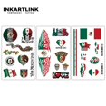 thumbnail image 4 of Tatuajes temporales INKARTLINK bandera de México, 3 hojas, 4 of 7