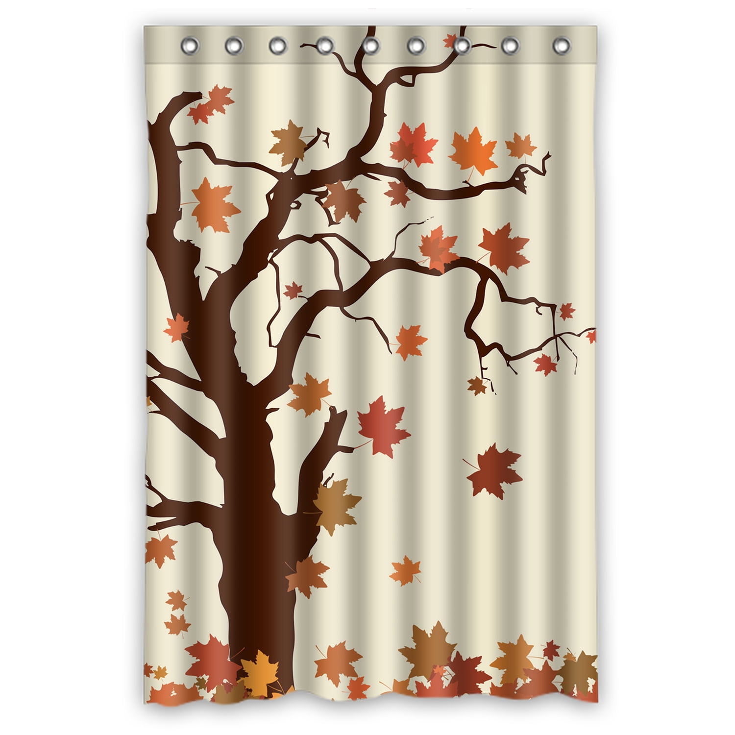 ZKGK Fallen Leaves in Autumn Waterproof Shower Curtain Bathroom Decor