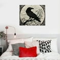 thumbnail image 5 of Orinice Black Bird Branch Circular Poster & Print Wall Painting for Classroom Kitchen Office Farmhouse Bathroom Decor Pictures Wall Art Ready to Hang Canvas Living Room Bedroom Home Office Wall Decor, 5 of 6