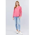 thumbnail image 2 of 3/4 Roll Up Sleeve Pocket W/zipper Detail Woven Blouse L, 2 of 4