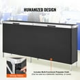 thumbnail image 2 of KFFKFF Extended Foldable Bar Stand - Versatile Podium Table for Gatherings, Picnics, Exhibitions, Comes with Transport Bag, Storage Rack and Dark Drapery, Dimensions: 77.95" x 15.16" x 34.65", 2 of 9