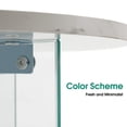 thumbnail image 2 of Ivinta Modern End Table with Marble Finish Tabletop, Round Accent Side Table with Glass Legs, 2 of 8