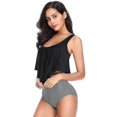 thumbnail image 3 of Swimsuit For Women Two Pieces Tummy Control Bathing Suits With High Waisted Bottom Set, 3 of 4