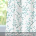 thumbnail image 4 of Teal Flowers Valance Curtains, Branches Rod Pocket Short Window Curtain for Kitchen Bathroom Bedroom, 54"x18", 4 of 9